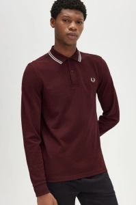 FRED PERRY M3636 597 LONG MAJICA OXBLOOD