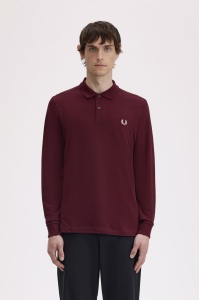 FRED PERRY M6006 LONG MAJICA OXBLOOD