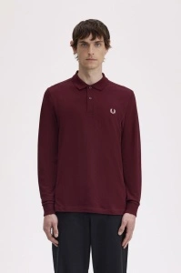 FRED PERRY M6006 LONG MAJICA OXBLOOD