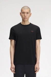 FRED PERRY M4613 50C RINGER MAJICA BLACK