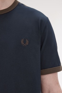 FRED PERRY M4613 40A RINGER MAJICA NAVYBT