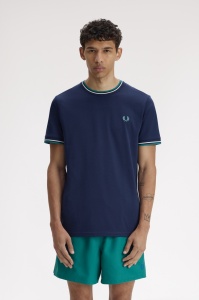 FRED PERRY M1588 86A TWIN MAJICA BLUESWD
