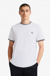 FRED PERRY TWIN MAJICA WHITE