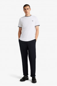 FRED PERRY M1588 100TWIN MAJICA WHITE