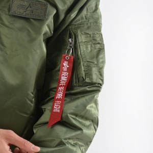 ALPHA INDUSTRIES  MA1 DTEC JAKNA SGREEN
