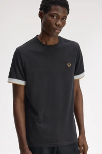 FRED PERRY M2396 R88 CUFT MAJICA BLACK