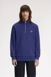 FRED PERRY M3574 48A HALF ZIP DUKS FNAVY