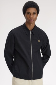 FRED PERRY M2428 102 KOŠULJA ZIP BLACK