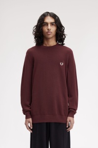 FRED PERRY K1309 597 PIKE DŽEMPER OXBLOOD
