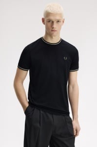 FRED PERRY M1588 W54 TWIN MAJICA BLKELWG