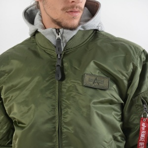 ALPHA INDUSTRIES  MA1 DTEC JAKNA SGREEN