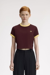 FRED PERRY CROPPED MAJICA OXBL