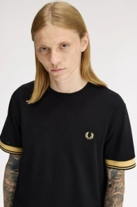 FRED PERRY M2396 90A CUFT MAJICA BLACKC