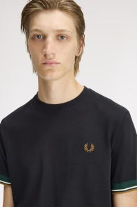 FRED PERRY M2396 102 CUFT MAJICA BLACK