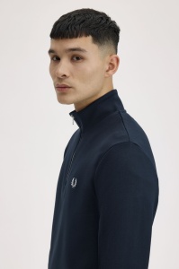 FRED PERRY M3574 608 HALF ZIP DUKS NAVY