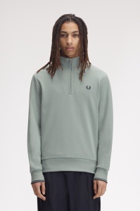 FRED PERRY HALF ZIP DUKS SBLUE