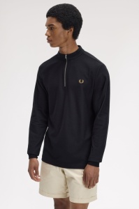 FRED PERRY M2398 102 HALF ZIP LONG MAJICA