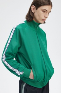 FRED PERRY TJ4620 X87 TAPED JAKNA LGREEN