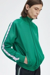 FRED PERRY TJ4620 X87 TAPED JAKNA LGREEN