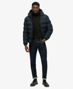 SUPERDRY M5011905_D9W PUFFER JAKNA NAVY