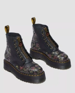 DR. MARTENS SINCLAIR CIZME BLK ROSES