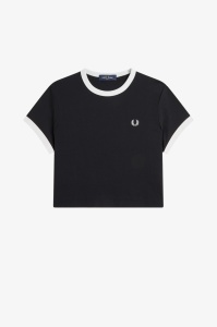 FRED PERRY G9163 102 CROPPED MAJICA BLK