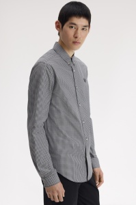 FRED PERRY M2436 102 GINGHAM KOSULJA BLK