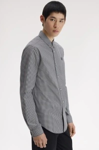 FRED PERRY M2436 102 GINGHAM KOSULJA BLK