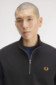 FRED PERRY M3574 85C HALF ZIP DUKS AGREYG