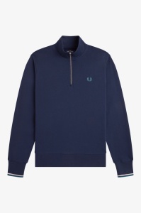 FRED PERRY M3574 86A HALF ZIP DUKS BLUESW