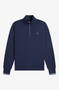 FRED PERRY M3574 86A HALF ZIP DUKS BLUESW
