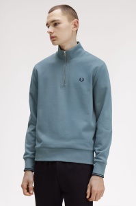 FRED PERRY M3574 Z56 HALF ZIP DUKS BLUE