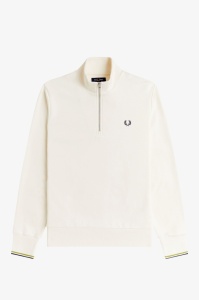 FRED PERRY M3574 46A HALF ZIP DUKS ECRUT