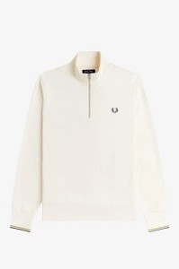 FRED PERRY M3574 46A HALF ZIP DUKS ECRUT