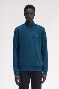 FRED PERRY M3574 Z48 HALF ZIP DUKS FNAVY