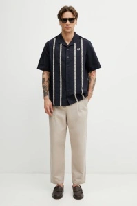 FRED PERRY M2430 608 PRINT KOŠULJA NAVY