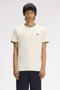 FRED PERRY M1588 79B TWIN MAJICA ECRUDCB