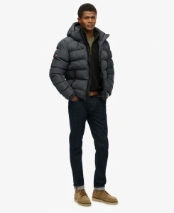 SUPERDRY M5011905_H1P PUFFER JAKNA EBONY