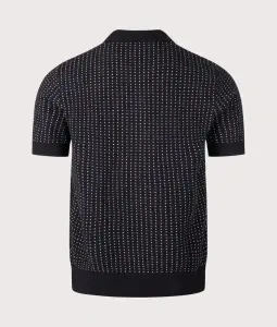 FRED PERRY K3307 102 BOUCLE DOT MAJICA BLACK