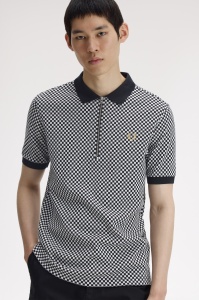 FRED PERRY M2399 102 CHEGUERBOARD MAJICA