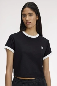 FRED PERRY G9163 102 CROPPED MAJICA BLK