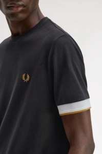 FRED PERRY M2396 R88 CUFT MAJICA BLACK