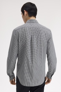 FRED PERRY M2436 102 GINGHAM KOSULJA BLK