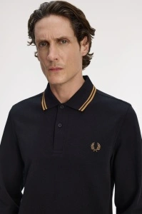 FRED PERRY M3636 S77 LONG MAJICA BLACKSS
