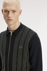 FRED PERRY K3341 102 PANEL ZIP DŽEMPER BLACK