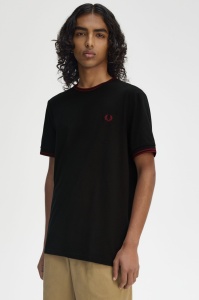 FRED PERRY M1588 Y42 TWIN MAJICA BLKBR