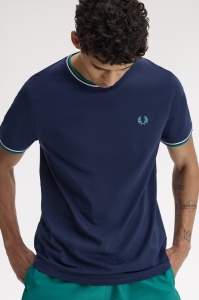 FRED PERRY M1588 86A TWIN MAJICA BLUESWD