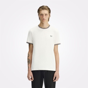FRED PERRY M1588 84A TWIN MAJICA ECRUOG
