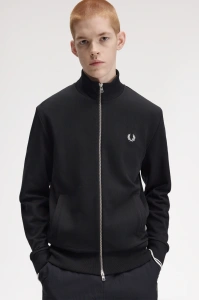 FRED PERRY J3340 102 ZIPTHROUGH DUKS BLACK