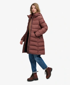 SUPERDRY W5011982_1XO CITY MID PADDED ŽENSKA JAKNA MARRON BROWN